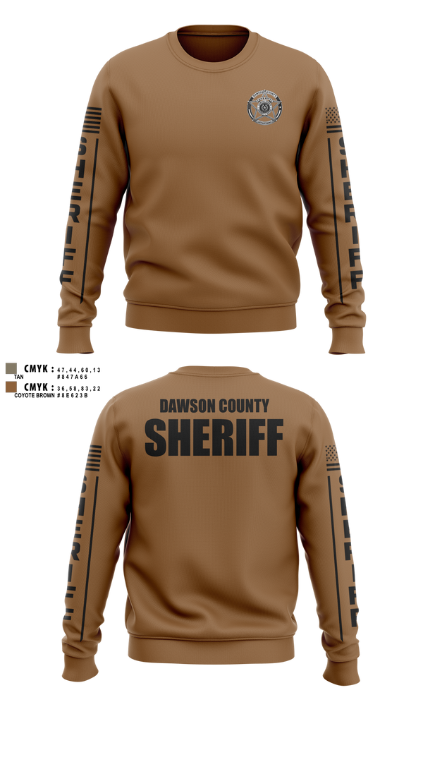 Crew Neck Sweatshirt, Dawson County Sheriff’s Office, Police, Teamtime, Team time, sublimation, custom sports apparel, team uniforms, spirit wear, spiritwear, sports uniforms, custom shirts, team store, custom team store, fundraiser sports, apparel fundraiser