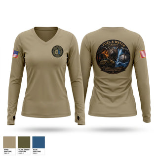 Womens Long Sleeve Vneck Shirt, 2ID BSB A Co, Army, Teamtime, Team time, sublimation, custom sports apparel, team uniforms, spirit wear, spiritwear, sports uniforms, custom shirts, team store, custom team store, fundraiser sports, apparel fundraiser