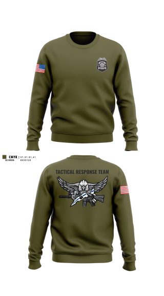Crew Neck Sweatshirt, Tactical Response Team, Police, Teamtime, Team time, sublimation, custom sports apparel, team uniforms, spirit wear, spiritwear, sports uniforms, custom shirts, team store, custom team store, fundraiser sports, apparel fundraiser