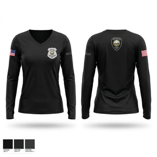 Womens Long Sleeve Vneck Shirt, Portsmouth Police, Police, Teamtime, Team time, sublimation, custom sports apparel, team uniforms, spirit wear, spiritwear, sports uniforms, custom shirts, team store, custom team store, fundraiser sports, apparel fundraiser