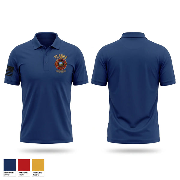 Short Sleeve Performance Polo, Eureka Fire Department, Fire Department, Teamtime, Team time, sublimation, custom sports apparel, team uniforms, spirit wear, spiritwear, sports uniforms, custom shirts, team store, custom team store, fundraiser sports, apparel fundraiser