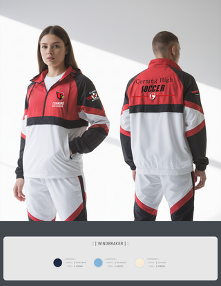 Windbreaker, Corning Boys Soccer, Men's Soccer, Teamtime, Team time, sublimation, custom sports apparel, team uniforms, spirit wear, spiritwear, sports uniforms, custom shirts, team store, custom team store, fundraiser sports, apparel fundraiser
