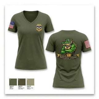 Womens Short Sleeve Vneck Shirt, EPA-CID Baton Rouge, Police, Teamtime, Team time, sublimation, custom sports apparel, team uniforms, spirit wear, spiritwear, sports uniforms, custom shirts, team store, custom team store, fundraiser sports, apparel fundraiser
