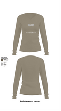 Bravo Company 532ND Military Battalion 93825849 Women's Long Sleeve V-neck Shirt - 62