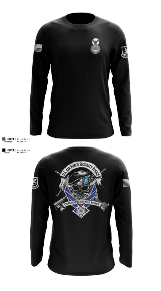 Long Sleeve Performance Shirt, 101st security forces, Air Force, Teamtime, Team time, sublimation, custom sports apparel, team uniforms, spirit wear, spiritwear, sports uniforms, custom shirts, team store, custom team store, fundraiser sports, apparel fundraiser