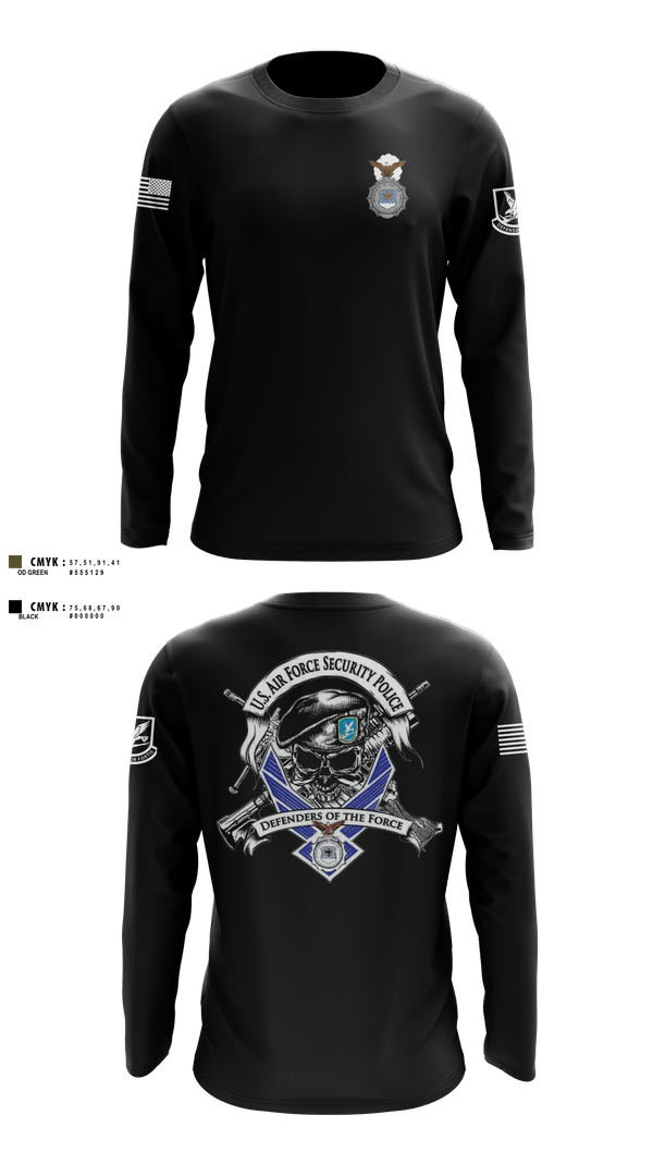 Long Sleeve Performance Shirt, 101st security forces, Air Force, Teamtime, Team time, sublimation, custom sports apparel, team uniforms, spirit wear, spiritwear, sports uniforms, custom shirts, team store, custom team store, fundraiser sports, apparel fundraiser