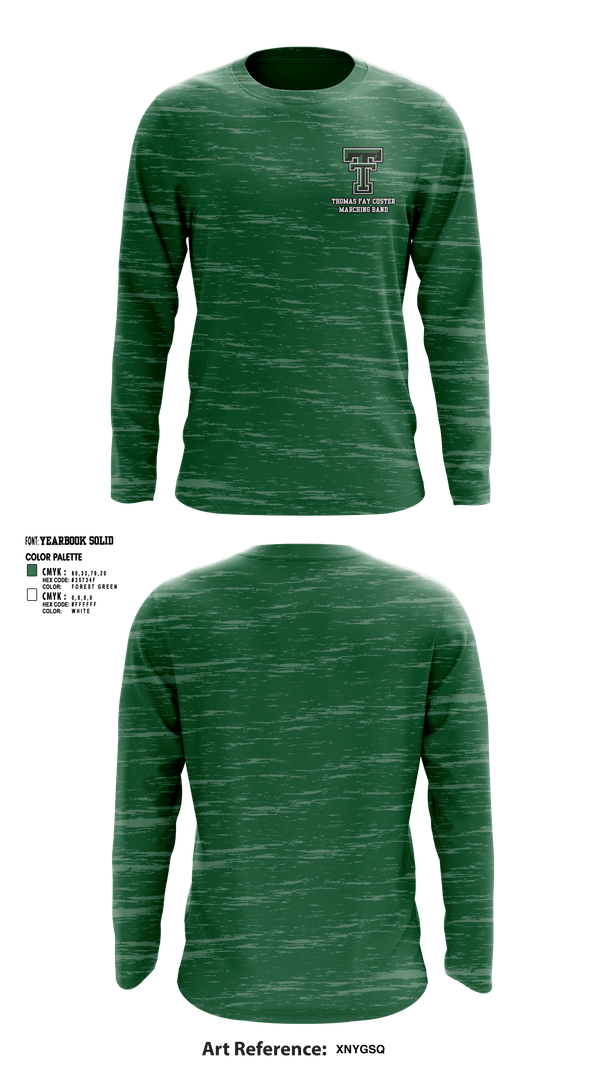 Long Sleeve Performance Shirt, Thomas Fay Custer Marching Band, Spirit Store, Teamtime, Team time, sublimation, custom sports apparel, team uniforms, spirit wear, spiritwear, sports uniforms, custom shirts, team store, custom team store, fundraiser sports, apparel fundraiser