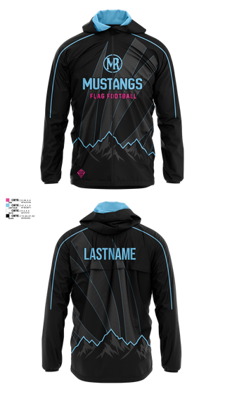 Windbreaker, Mountain Range HS Flag Football, Women's Soccer, Teamtime, Team time, sublimation, custom sports apparel, team uniforms, spirit wear, spiritwear, sports uniforms, custom shirts, team store, custom team store, fundraiser sports, apparel fundraiser