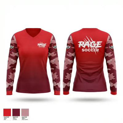 Lititz RAGE 60931305 Women's Long Sleeve V-neck Shirt - 1