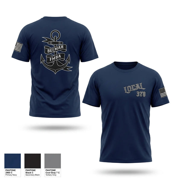 Old School Cotton Feel Shirt, Belmar Ems 378, EMS/EMT, Teamtime, Team time, sublimation, custom sports apparel, team uniforms, spirit wear, spiritwear, sports uniforms, custom shirts, team store, custom team store, fundraiser sports, apparel fundraiser