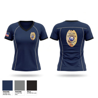 Womens Short Sleeve Vneck Shirt, Drug and Gang Enforcement, Police, Teamtime, Team time, sublimation, custom sports apparel, team uniforms, spirit wear, spiritwear, sports uniforms, custom shirts, team store, custom team store, fundraiser sports, apparel fundraiser