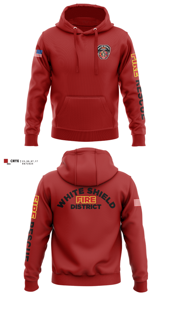 Hoodie, White Shield Fire Department, Fire Department, Teamtime, Team time, sublimation, custom sports apparel, team uniforms, spirit wear, spiritwear, sports uniforms, custom shirts, team store, custom team store, fundraiser sports, apparel fundraiser
