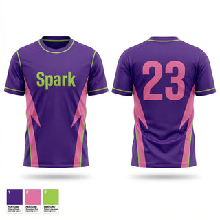Soft Poly Tee Cotton Like Feel, Spark, Softball, Teamtime, Team time, sublimation, custom sports apparel, team uniforms, spirit wear, spiritwear, sports uniforms, custom shirts, team store, custom team store, fundraiser sports, apparel fundraiser