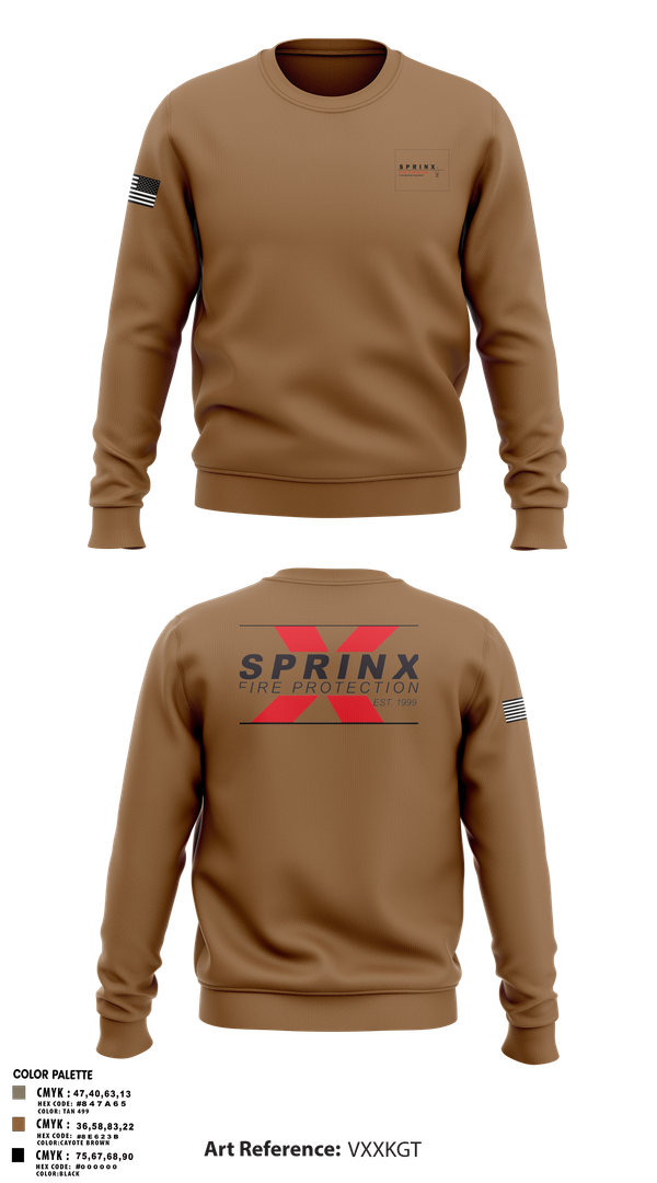 Crew Neck Sweatshirt, SPRINX FIRE PROTECTION, , Teamtime, Team time, sublimation, custom sports apparel, team uniforms, spirit wear, spiritwear, sports uniforms, custom shirts, team store, custom team store, fundraiser sports, apparel fundraiser