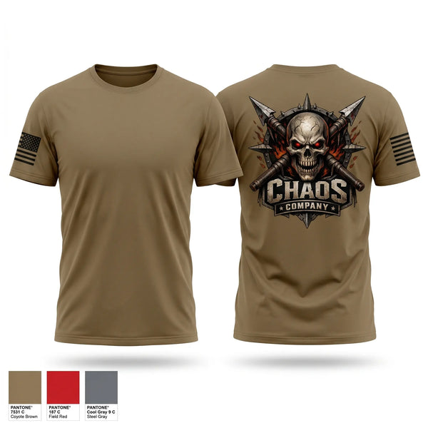 Old School Cotton Feel Shirt, Chaos Company, Army, Teamtime, Team time, sublimation, custom sports apparel, team uniforms, spirit wear, spiritwear, sports uniforms, custom shirts, team store, custom team store, fundraiser sports, apparel fundraiser