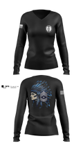 Fairchild AFB Chiefs 84120345 Women's Long Sleeve V-neck Shirt - 5