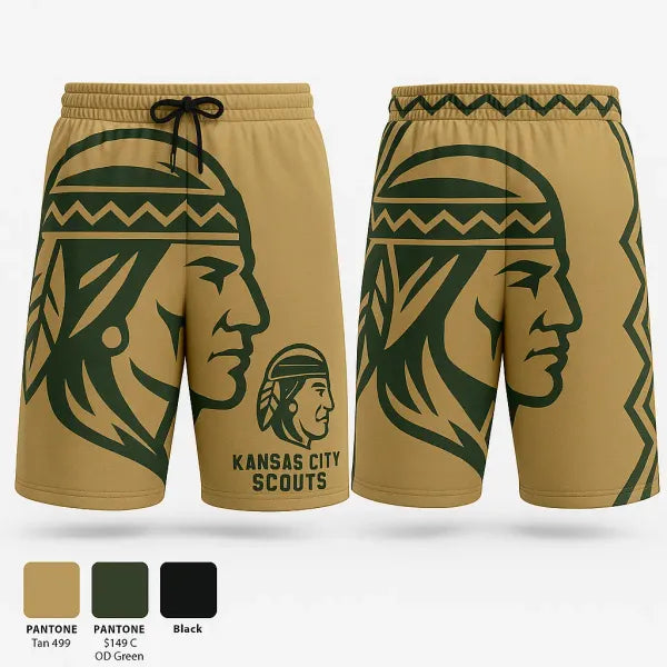 Athletic Shorts With Pockets, Kansas City Scouts, Baseball, Teamtime, Team time, sublimation, custom sports apparel, team uniforms, spirit wear, spiritwear, sports uniforms, custom shirts, team store, custom team store, fundraiser sports, apparel fundraiser