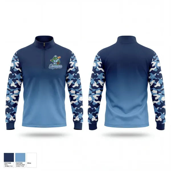 Quarter Zip Jacket, Swampers, Baseball, Teamtime, Team time, sublimation, custom sports apparel, team uniforms, spirit wear, spiritwear, sports uniforms, custom shirts, team store, custom team store, fundraiser sports, apparel fundraiser