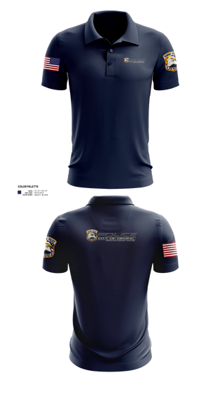 Short Sleeve Performance Polo, Deming PD, Police, Teamtime, Team time, sublimation, custom sports apparel, team uniforms, spirit wear, spiritwear, sports uniforms, custom shirts, team store, custom team store, fundraiser sports, apparel fundraiser