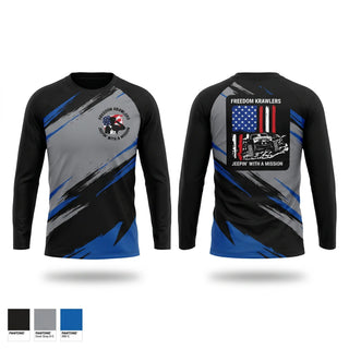 Long Sleeve Performance Shirt, Freedom Krawlers, , Teamtime, Team time, sublimation, custom sports apparel, team uniforms, spirit wear, spiritwear, sports uniforms, custom shirts, team store, custom team store, fundraiser sports, apparel fundraiser