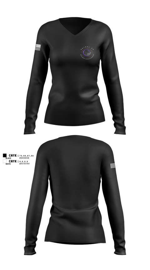 Womens Long Sleeve Vneck Shirt, , , Teamtime, Team time, sublimation, custom sports apparel, team uniforms, spirit wear, spiritwear, sports uniforms, custom shirts, team store, custom team store, fundraiser sports, apparel fundraiser