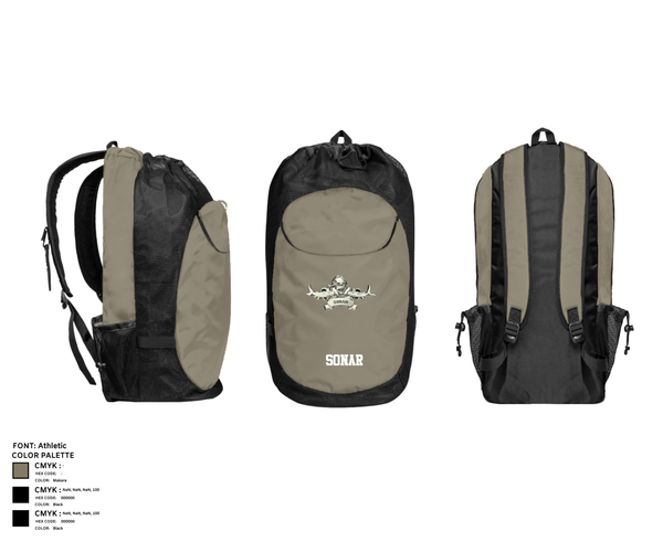 Gear Bag, Sonar, Navy, Teamtime, Team time, sublimation, custom sports apparel, team uniforms, spirit wear, spiritwear, sports uniforms, custom shirts, team store, custom team store, fundraiser sports, apparel fundraiser