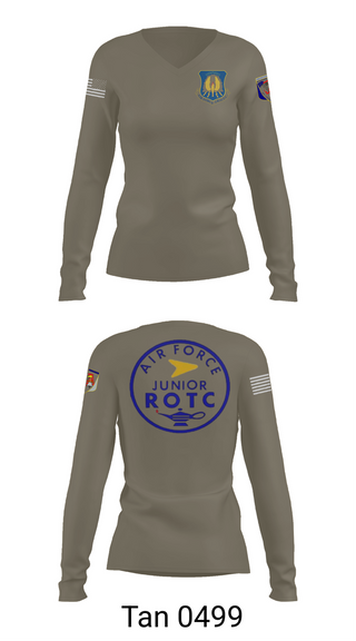 Womens Long Sleeve Vneck Shirt, 61st Eagle Squadron, Air Force, Teamtime, Team time, sublimation, custom sports apparel, team uniforms, spirit wear, spiritwear, sports uniforms, custom shirts, team store, custom team store, fundraiser sports, apparel fundraiser