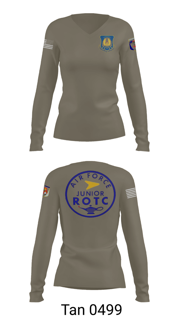 Womens Long Sleeve Vneck Shirt, 61st Eagle Squadron, Air Force, Teamtime, Team time, sublimation, custom sports apparel, team uniforms, spirit wear, spiritwear, sports uniforms, custom shirts, team store, custom team store, fundraiser sports, apparel fundraiser