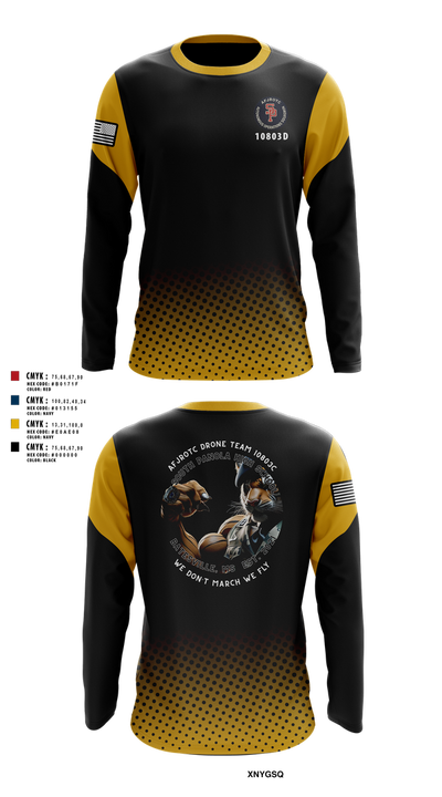 AFJROTC MS-081 DRONE TEAM 88778530 Long Sleeve Performance Shirt 232