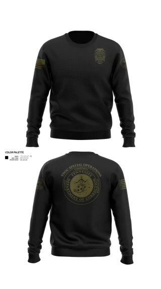 Crew Neck Sweatshirt, TDOC SPECIAL OPERATIONS, Police, Teamtime, Team time, sublimation, custom sports apparel, team uniforms, spirit wear, spiritwear, sports uniforms, custom shirts, team store, custom team store, fundraiser sports, apparel fundraiser