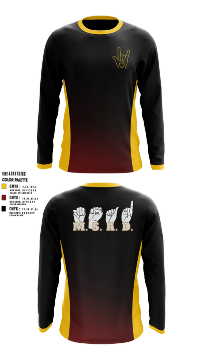 Minnesota State Academy for the Deaf Trojans Long Sleeve Performance Shirt - 5