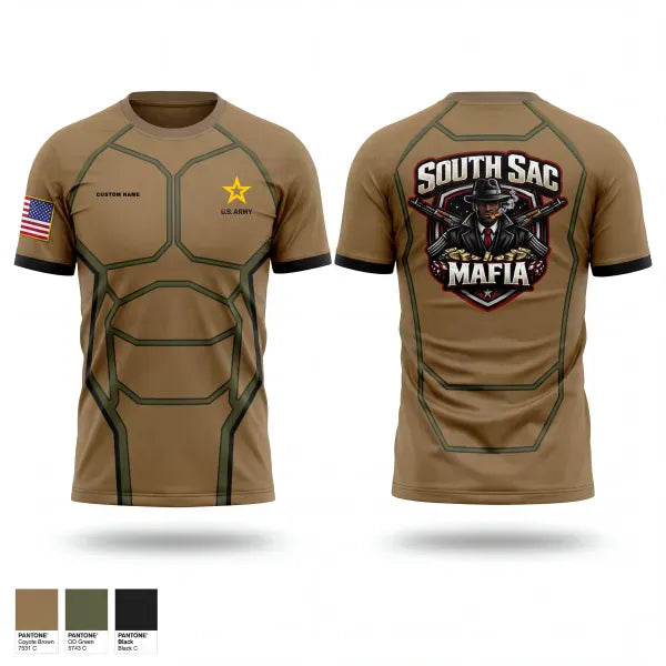 Short Sleeve Performance Shirt, SAC SOUTH, Army, Teamtime, Team time, sublimation, custom sports apparel, team uniforms, spirit wear, spiritwear, sports uniforms, custom shirts, team store, custom team store, fundraiser sports, apparel fundraiser