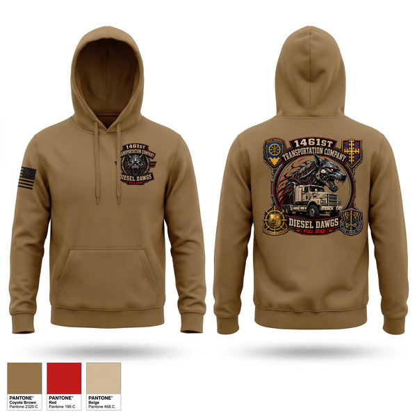 Hoodie, 1461st Transportation Company, National Guard, Teamtime, Team time, sublimation, custom sports apparel, team uniforms, spirit wear, spiritwear, sports uniforms, custom shirts, team store, custom team store, fundraiser sports, apparel fundraiser