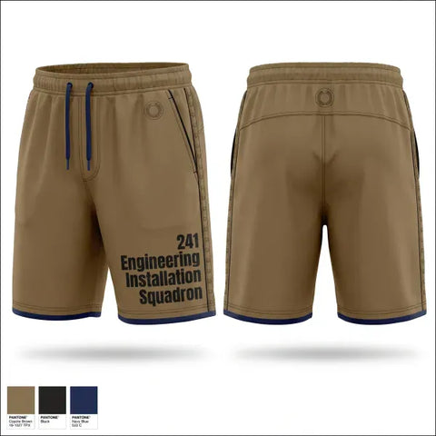 Athletic Shorts With Pockets, 241 Engineering Installation Squadron, National Guard, Teamtime, Team time, sublimation, custom sports apparel, team uniforms, spirit wear, spiritwear, sports uniforms, custom shirts, team store, custom team store, fundraiser sports, apparel fundraiser