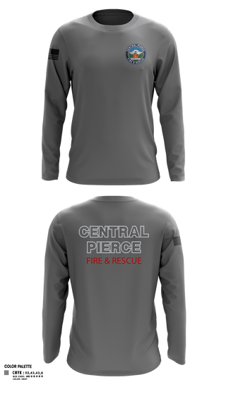 Long Sleeve Performance Shirt, Central Pierce Wildfire, Fire Department, Teamtime, Team time, sublimation, custom sports apparel, team uniforms, spirit wear, spiritwear, sports uniforms, custom shirts, team store, custom team store, fundraiser sports, apparel fundraiser