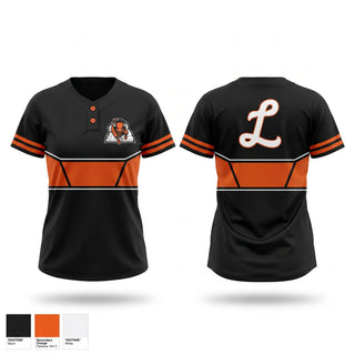 Two Button Softball Jersey, Lamar Softball, Softball, Teamtime, Team time, sublimation, custom sports apparel, team uniforms, spirit wear, spiritwear, sports uniforms, custom shirts, team store, custom team store, fundraiser sports, apparel fundraiser