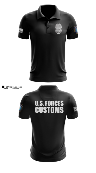 Short Sleeve Performance Polo, U.S. Forces Customs Agency, Army, Teamtime, Team time, sublimation, custom sports apparel, team uniforms, spirit wear, spiritwear, sports uniforms, custom shirts, team store, custom team store, fundraiser sports, apparel fundraiser