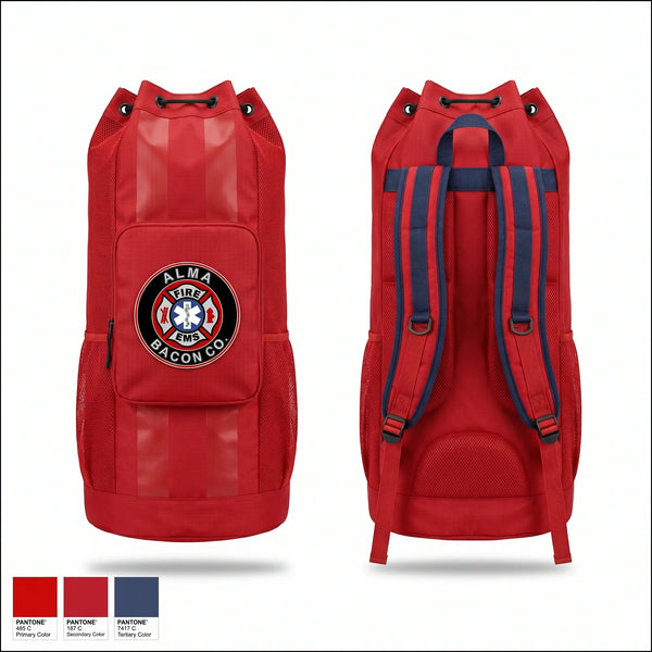 Gear Bag, BACON FIRE DEPARTMENT, Fire Department, Teamtime, Team time, sublimation, custom sports apparel, team uniforms, spirit wear, spiritwear, sports uniforms, custom shirts, team store, custom team store, fundraiser sports, apparel fundraiser