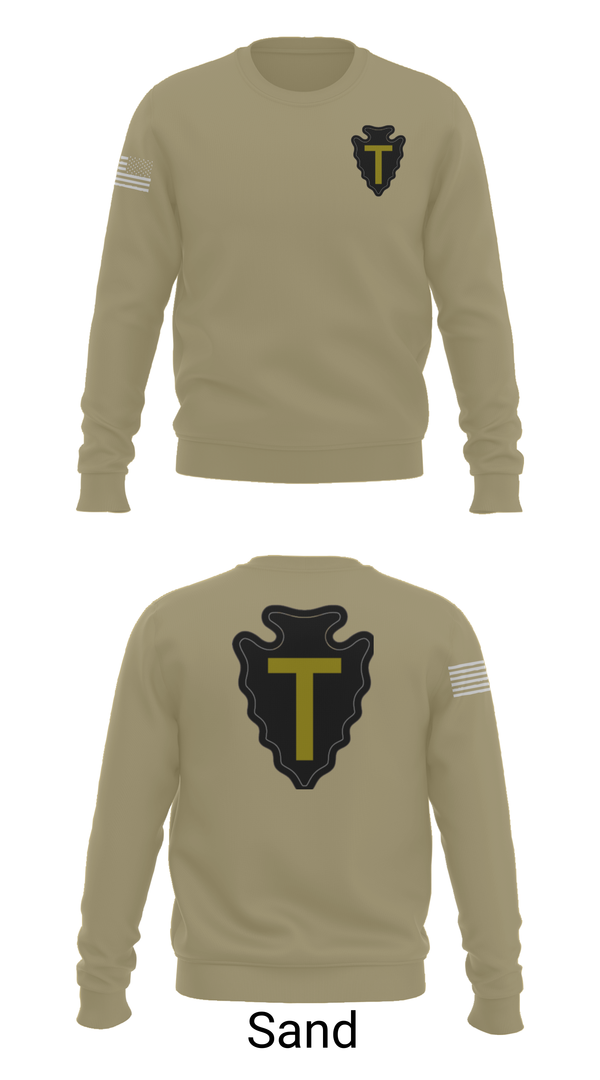 Crew Neck Sweatshirt, B CO 3-141, Army, Teamtime, Team time, sublimation, custom sports apparel, team uniforms, spirit wear, spiritwear, sports uniforms, custom shirts, team store, custom team store, fundraiser sports, apparel fundraiser