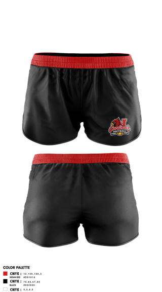 Womens Shorts, Cardinals, Softball, Teamtime, Team time, sublimation, custom sports apparel, team uniforms, spirit wear, spiritwear, sports uniforms, custom shirts, team store, custom team store, fundraiser sports, apparel fundraiser
