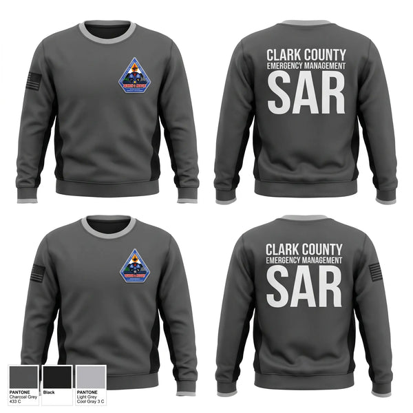 Crew Neck Sweatshirt, Clark County Search and Rescue, Police, Teamtime, Team time, sublimation, custom sports apparel, team uniforms, spirit wear, spiritwear, sports uniforms, custom shirts, team store, custom team store, fundraiser sports, apparel fundraiser