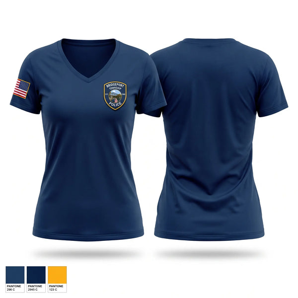 Bridgeport Township Police Department Women's Short Sleeve V-neck Shirt - 1