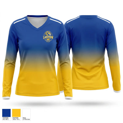 Lakeview Lions Women's Long Sleeve V-neck Shirt - 1