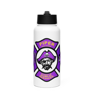 Piper High School Public Services Academy 74445509 Stainless Steel Water Bottle with a Straw Lid