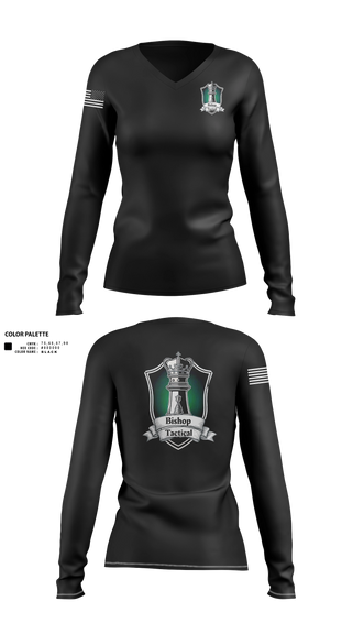 Womens Long Sleeve Vneck Shirt, Bishop Tactical, , Teamtime, Team time, sublimation, custom sports apparel, team uniforms, spirit wear, spiritwear, sports uniforms, custom shirts, team store, custom team store, fundraiser sports, apparel fundraiser