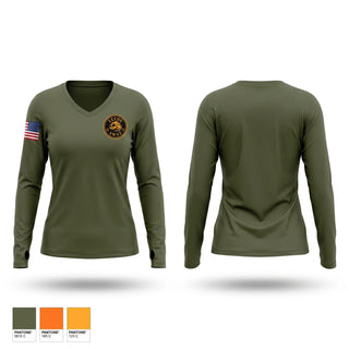 Womens Long Sleeve Vneck Shirt, Leeds SWAT, Police, Teamtime, Team time, sublimation, custom sports apparel, team uniforms, spirit wear, spiritwear, sports uniforms, custom shirts, team store, custom team store, fundraiser sports, apparel fundraiser