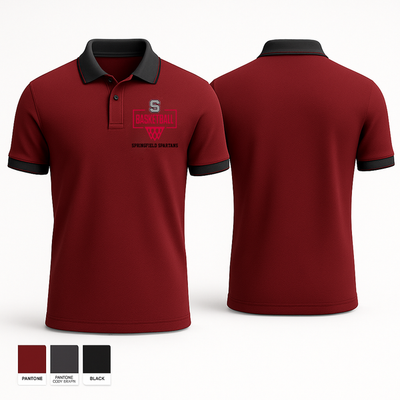 Springfield Spartans 94696400 Short Sleeve Performance Polo - 41