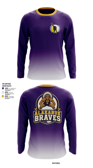 Long Sleeve Performance Shirt, Alakanuk Braves, Wrestling, Teamtime, Team time, sublimation, custom sports apparel, team uniforms, spirit wear, spiritwear, sports uniforms, custom shirts, team store, custom team store, fundraiser sports, apparel fundraiser