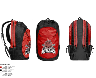 Gear Bag, DownEast Outlaws, Baseball, Teamtime, Team time, sublimation, custom sports apparel, team uniforms, spirit wear, spiritwear, sports uniforms, custom shirts, team store, custom team store, fundraiser sports, apparel fundraiser