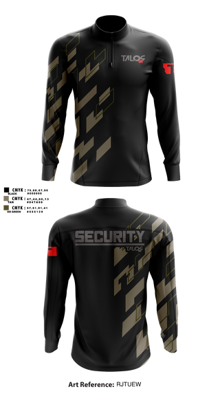Quarter Zip Jacket, Talos Security, , Teamtime, Team time, sublimation, custom sports apparel, team uniforms, spirit wear, spiritwear, sports uniforms, custom shirts, team store, custom team store, fundraiser sports, apparel fundraiser
